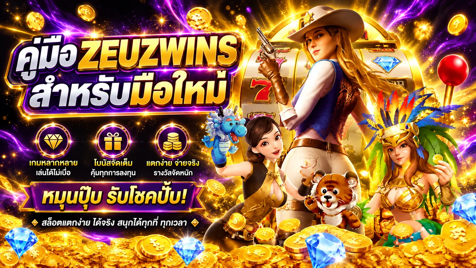 ZEUZWINS คู่มือมือใหม่ สมัคร เลือกเกม ตั้งงบ